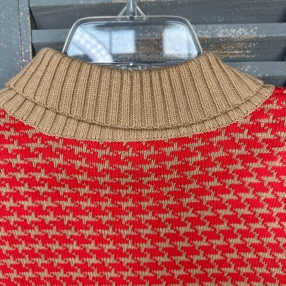 Janie and Jack Poncho Cape Herringbone Coral Tan Sz 6 NWT - Picture 9 of 10